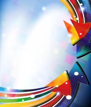 Colored arrows Stock Illustration