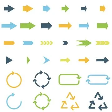 Colored arrows Stock Illustration