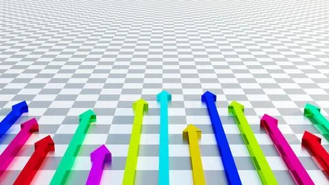 Colored Arrows Stock Illustration