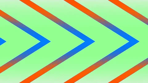 Colored Arrows Lines Moving Slowly To The Right Abstract Background Stock Footage 117709707