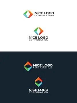 Colored arrows, travel logo Illustrazione stock