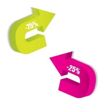 Colored arrows vector with special design Stock Illustration