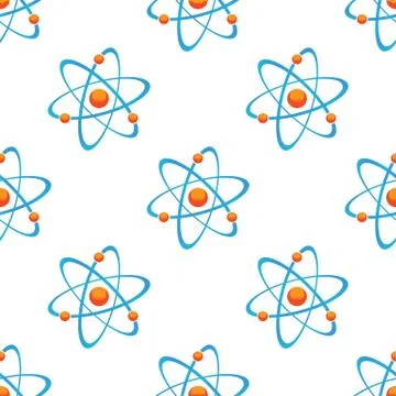 Colored atom pattern Illustrazione stock