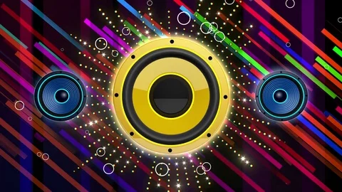 Colored audio Stock Footage 73253165