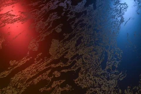 Colored background with abstract relief closeup. 3d render Stock Photos