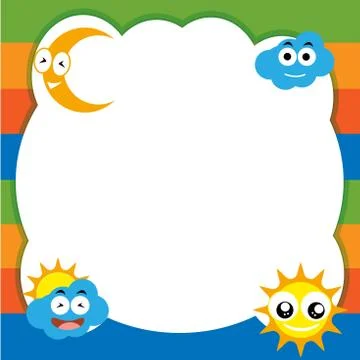 Colored background with cartoon Stockillustratie