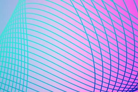 Colored background with flying waves geometric lines. Foto stock