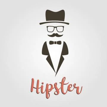 Colored background with a hat, glasses, a mustache hipster elements. Stock Illustration