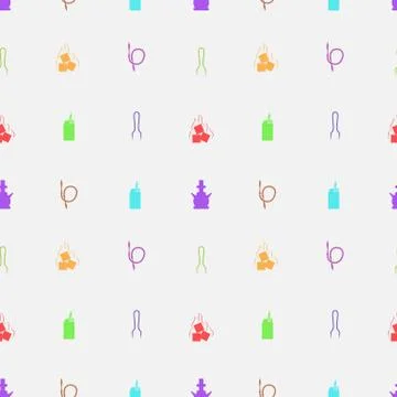 Colored background for hookah accessories Stock Illustration
