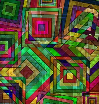 Colored background image of the abstract chaos square Stock Illustration