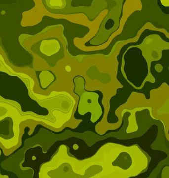 Colored background image of the abstract green camouflage circles and bubbles Stock Illustration