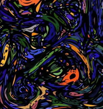 Colored background image abstract image of red fish in the water Stock Illustration