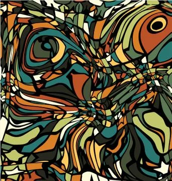 Colored background image abstract ornament green and brown Stock Illustration