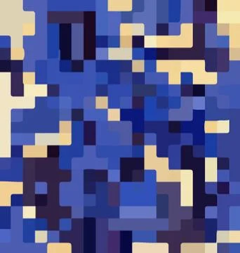 Colored background image abstract ornament blue and beige pixels Stock Illustration