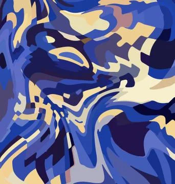 Colored background image abstract ornament blue and beige Stock Illustration