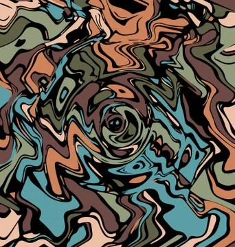 Colored background image abstract ornament circles blue and brown Stock Illustration