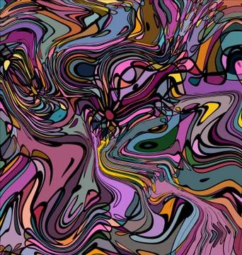 Colored background image abstract ornament with waves Stock Illustration