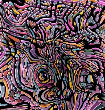 Colored background image abstract ornament with figures waves Stock Illustration