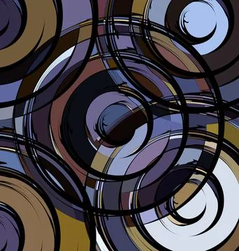 Colored background image abstract ornament circles purple and brown Stock Illustration