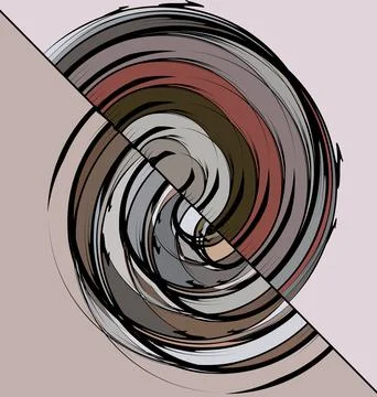 Colored background image abstract ornament circles gray and brown Stock Illustration