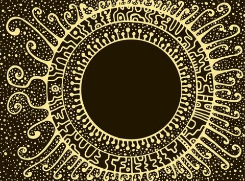 Colored  background, steampunk doodle style Stock Illustration