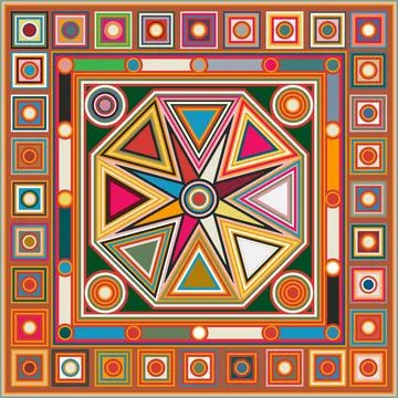 Colored background tile Colored background tile with geometric pattern Cop... 스톡 사진