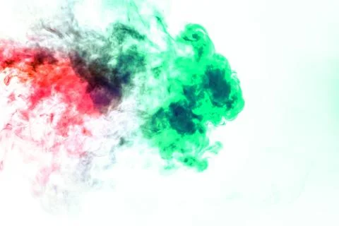 Colored background with winding clouds of smoke from patterns of different fo Stock Photos