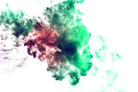 Colored background with winding clouds of smoke from patterns of different fo Stock Photos