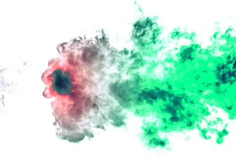 Colored background with winding clouds of smoke from patterns of different fo Stock Photos