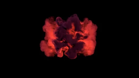 The colored backlit smoke diverges to the sides from the center. Stock Footage 120682488