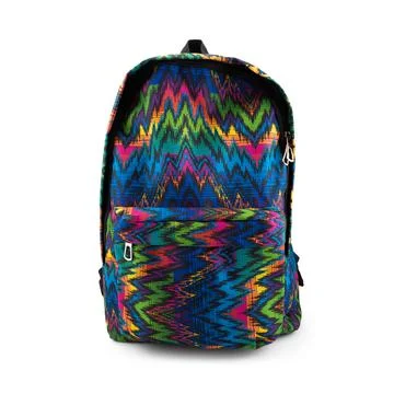 Colored backpack textile isolated on a white background Stock Photos