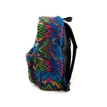 Colored backpack textile isolated on a white background Stock Photos