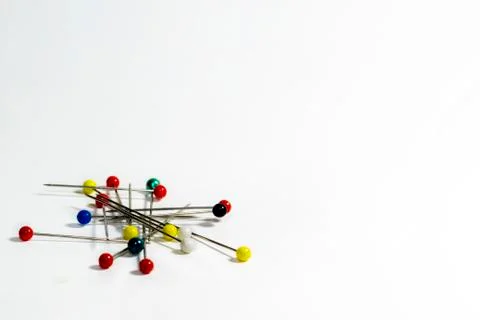 Colored ball pins Stock Photos