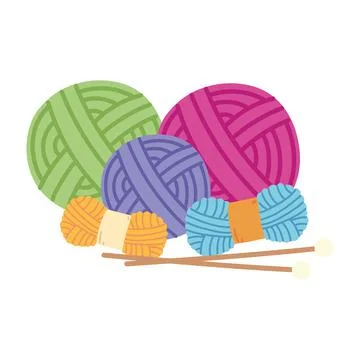 Colored ball of wool Stock Illustration