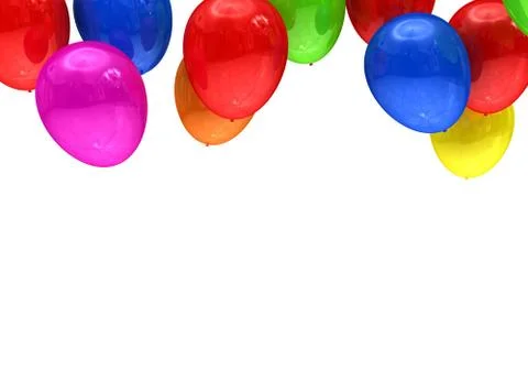 Colored ballons isolated on white Stock Illustration