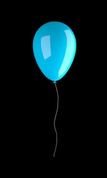 Colored balloon on black background Stock Illustration