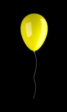 Colored balloon on black background Stock Illustration