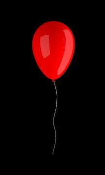 Colored balloon on black background Stock Illustration