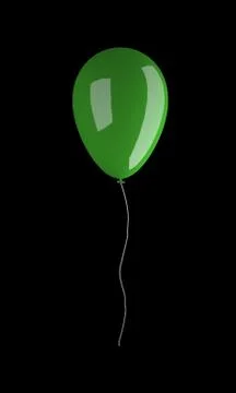 Colored balloon on black background Stock Illustration