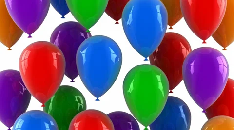Colored balloons fly up Stock Footage 38296420