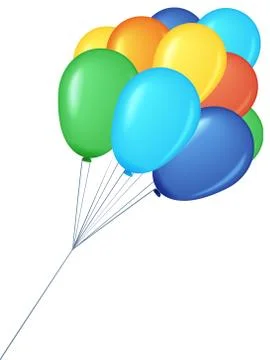 Colored balloons. Stock Illustration
