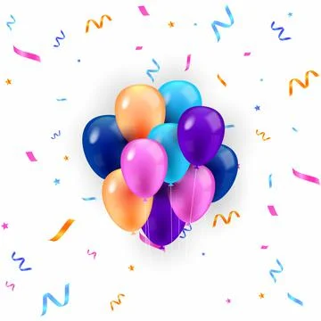 Colored balloons isolated on the checked background Stock Illustration