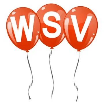 Colored balloons with text WSV Stock Illustration