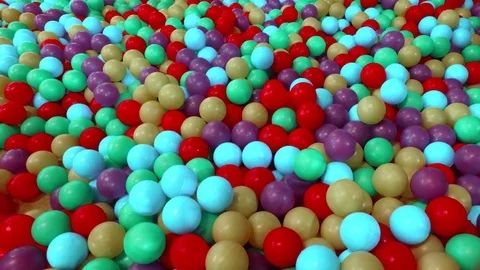 Colored balloons, trampoline Stock Footage 78321763