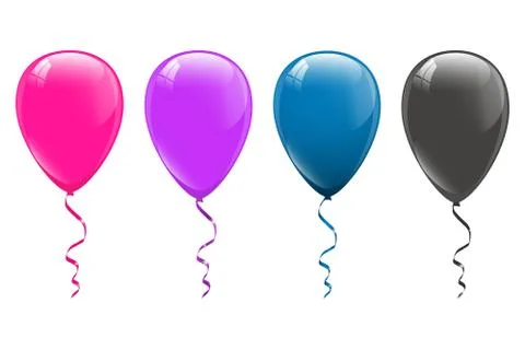 Colored balloons on a white background eps 10 Stock Illustration