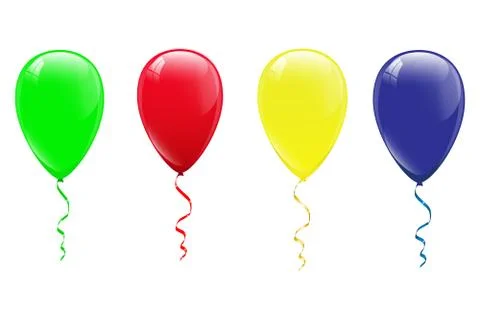 Colored balloons on a white background eps 10 Stock Illustration