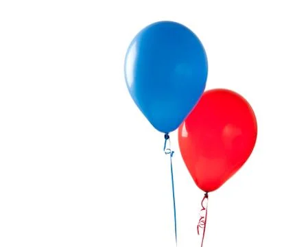 Colored balloons on a white background Stock Photos
