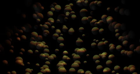 Colored balls are floating and chaotically rising up Stock Footage 308157087