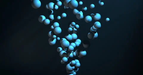 Colored balls are floating and chaotically rising up 2 Stock Footage 308157279