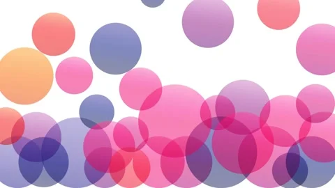 Colored balls fall into a white background and fill it, animated illustration Stock Footage 152285214